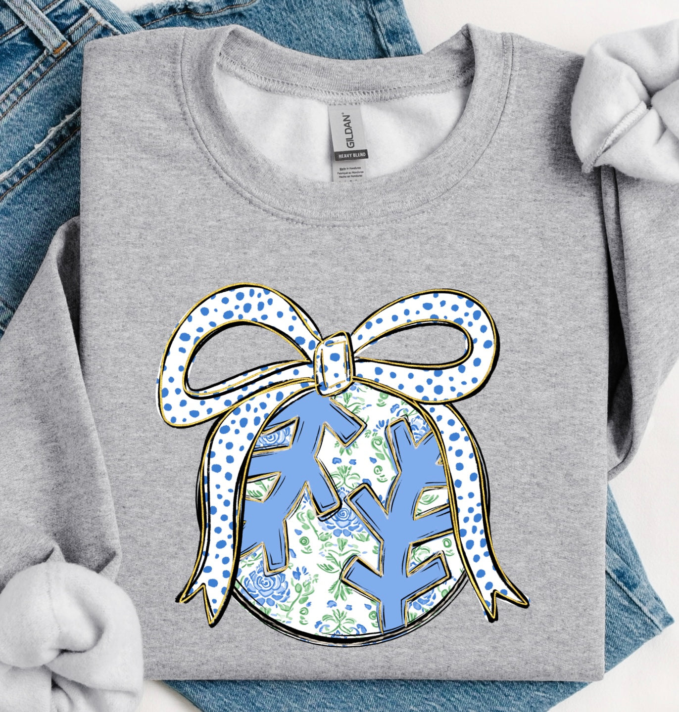 Floral Baseball Bow Tee