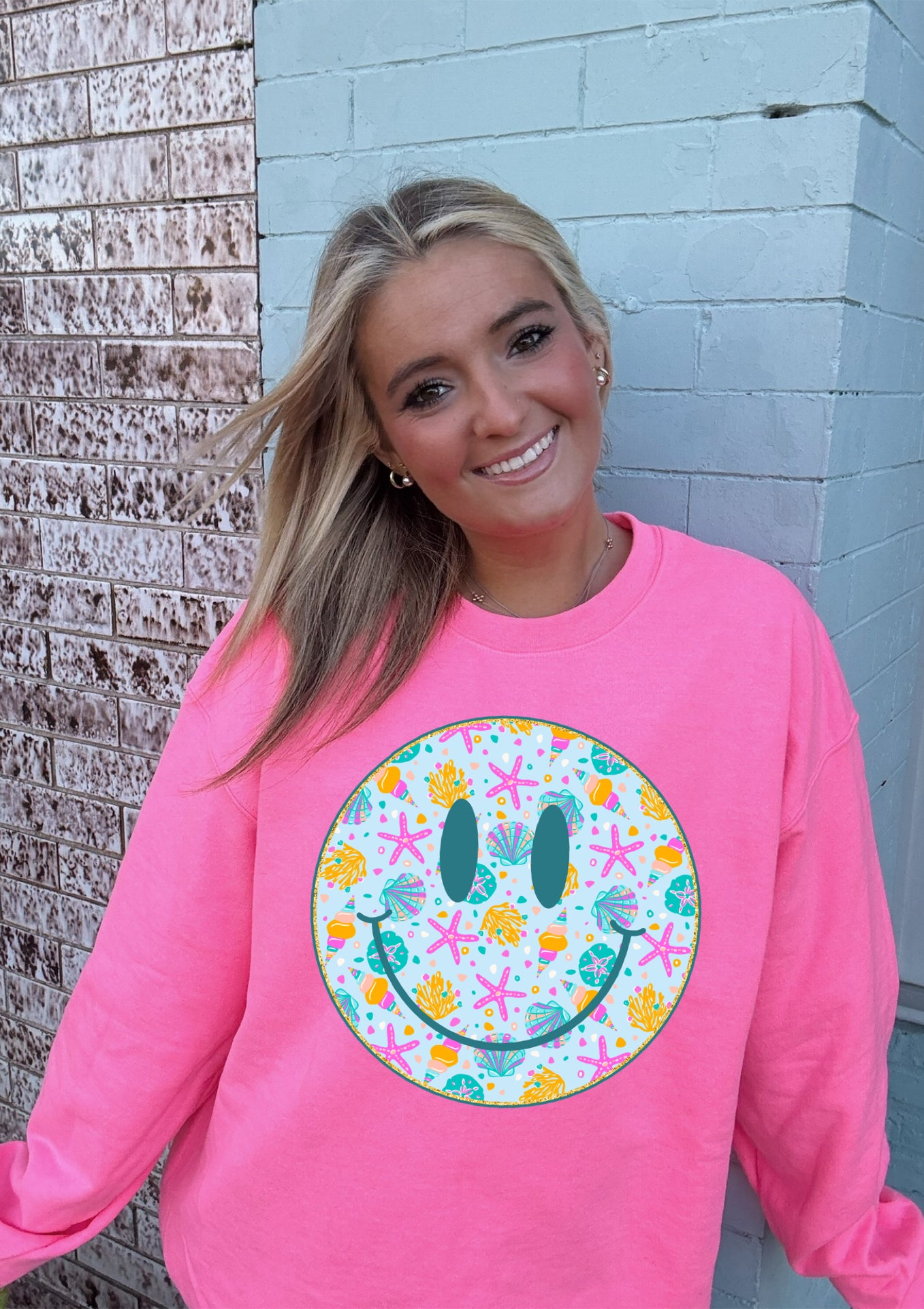 Beach Smiley Sweatshirt