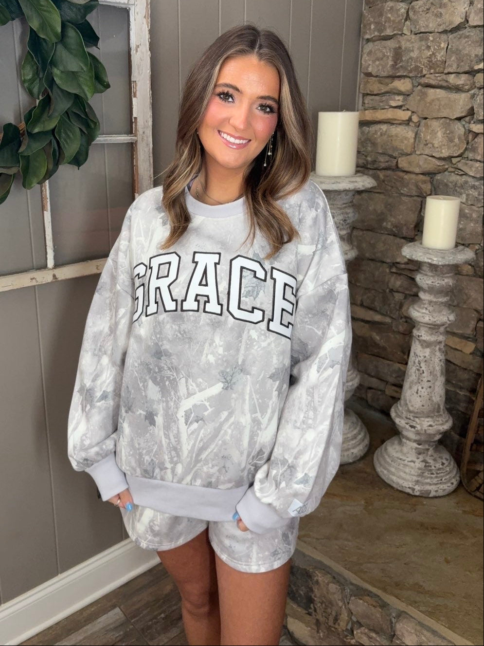 Grace Embroidered Camo Set