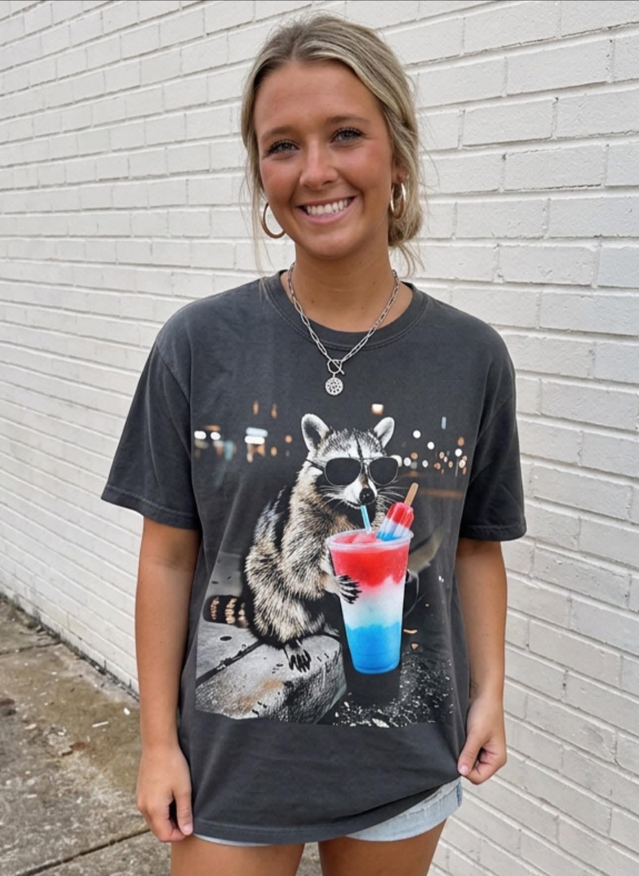 Bomb Pop Raccoon CC Tee