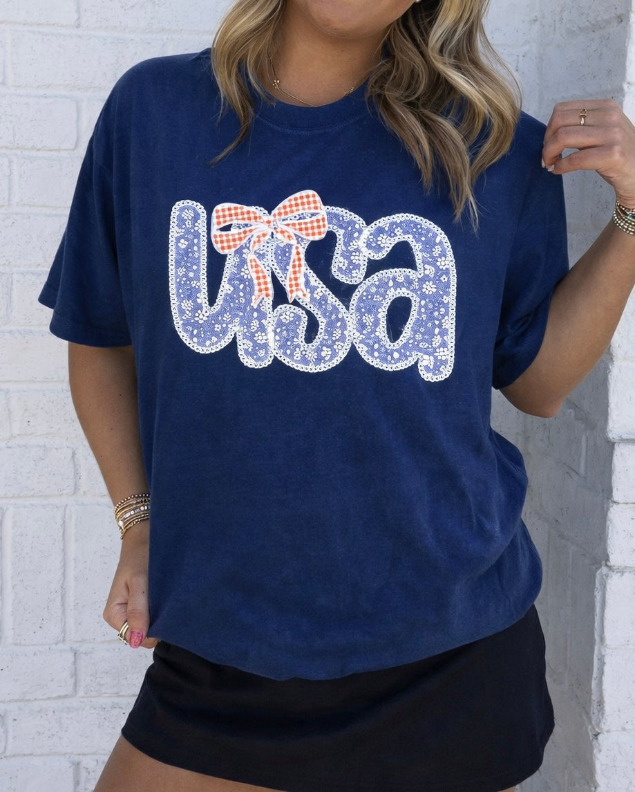 USA Lace Tee