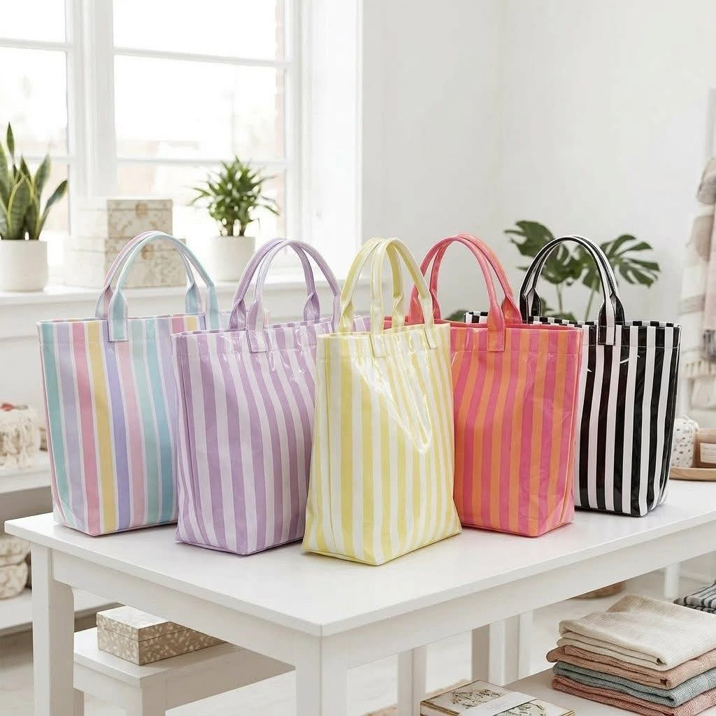 Striped PVC Bag - preorder
