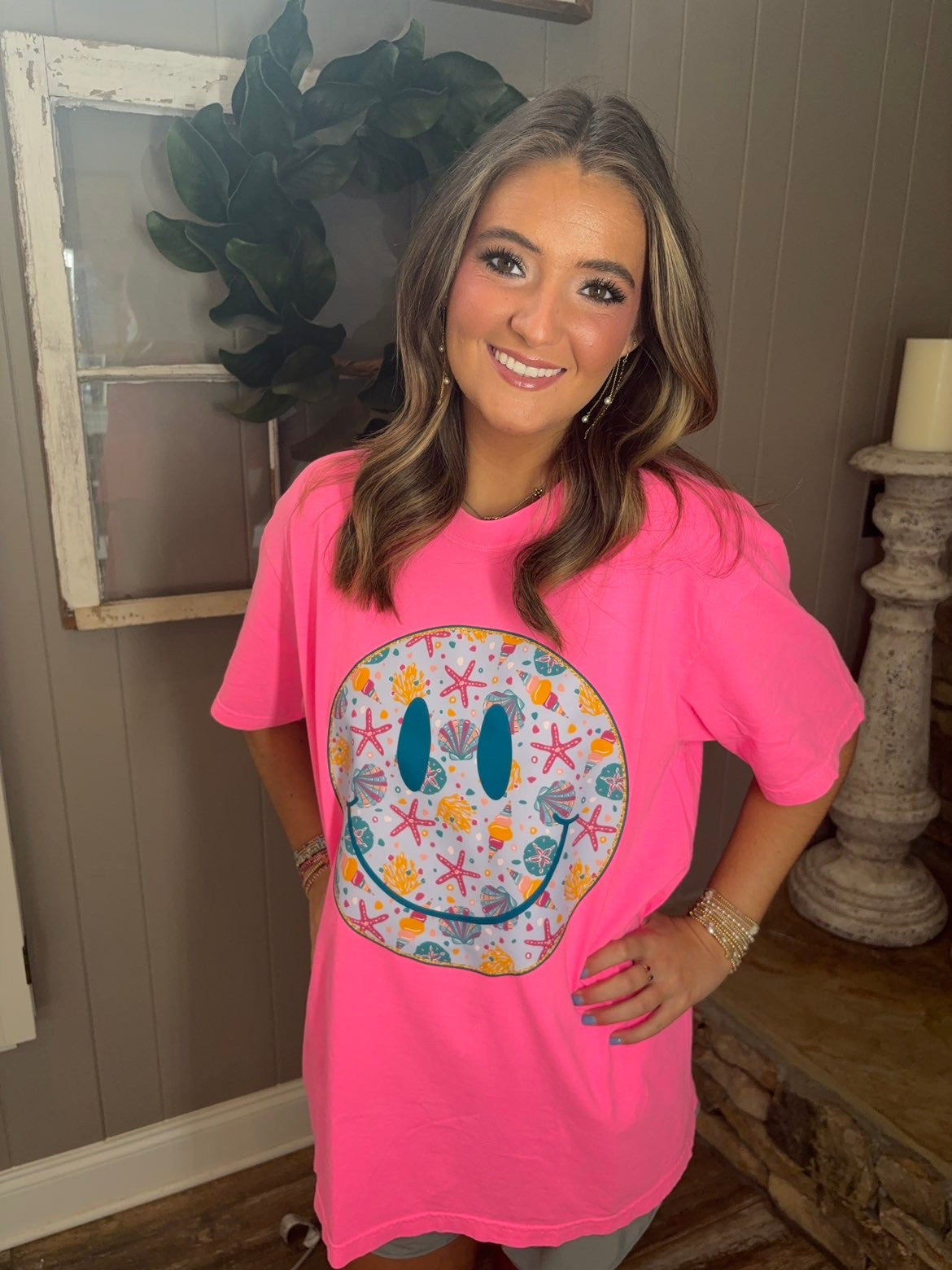 Beach Smiley Tees
