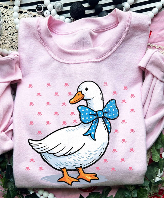 Goose Bow Inside Out Sweatshirt