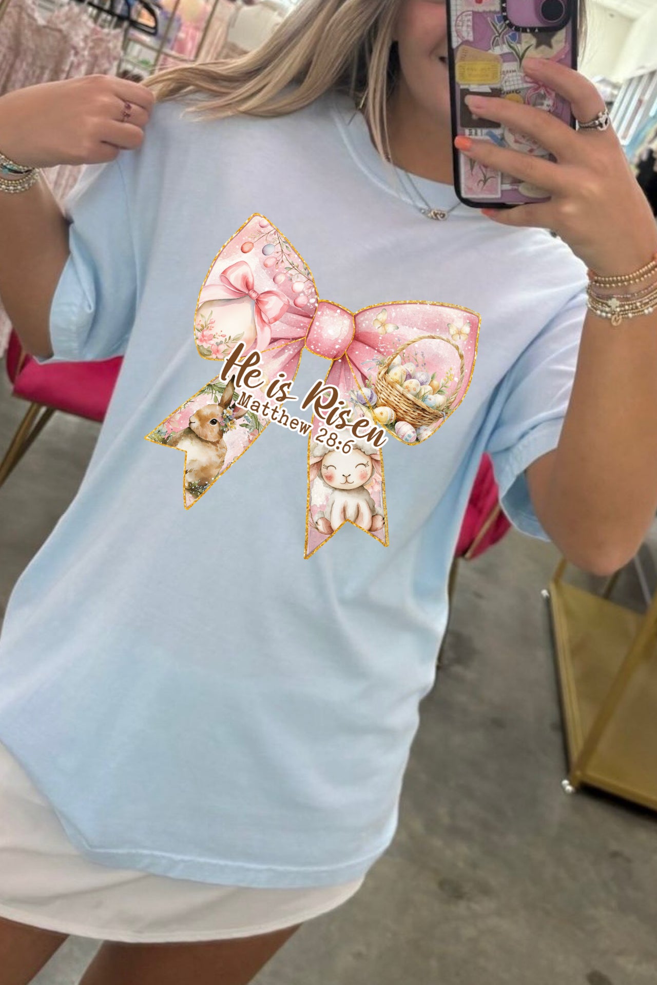 He is Risen Bow Tee