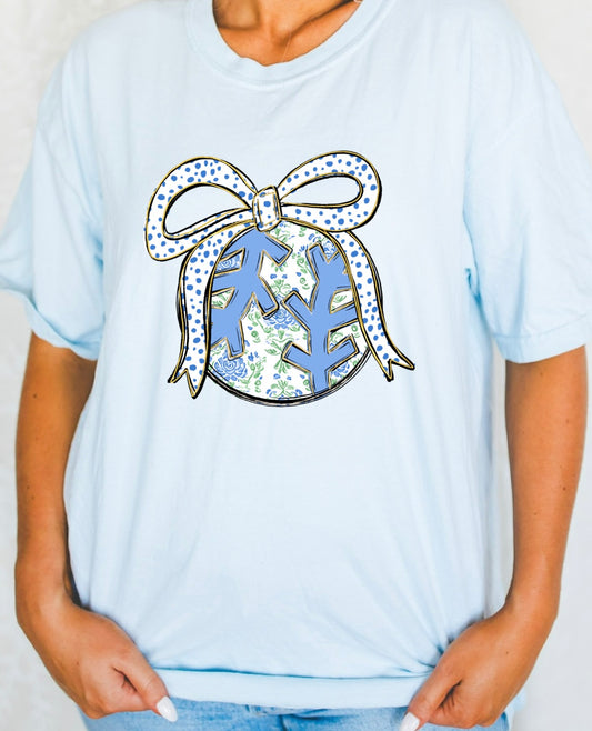 Floral Baseball Bow Tee