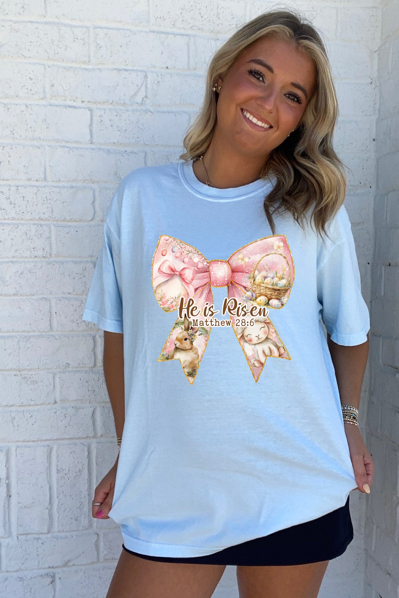 He is Risen Bow Tee