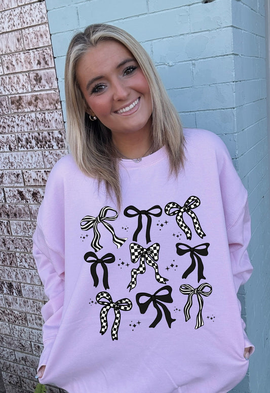 Black & White Bow Sweatshirt