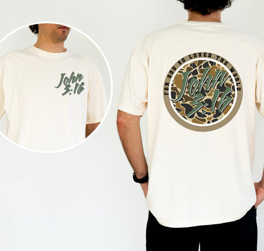 John 3:16 Camo CC Tee