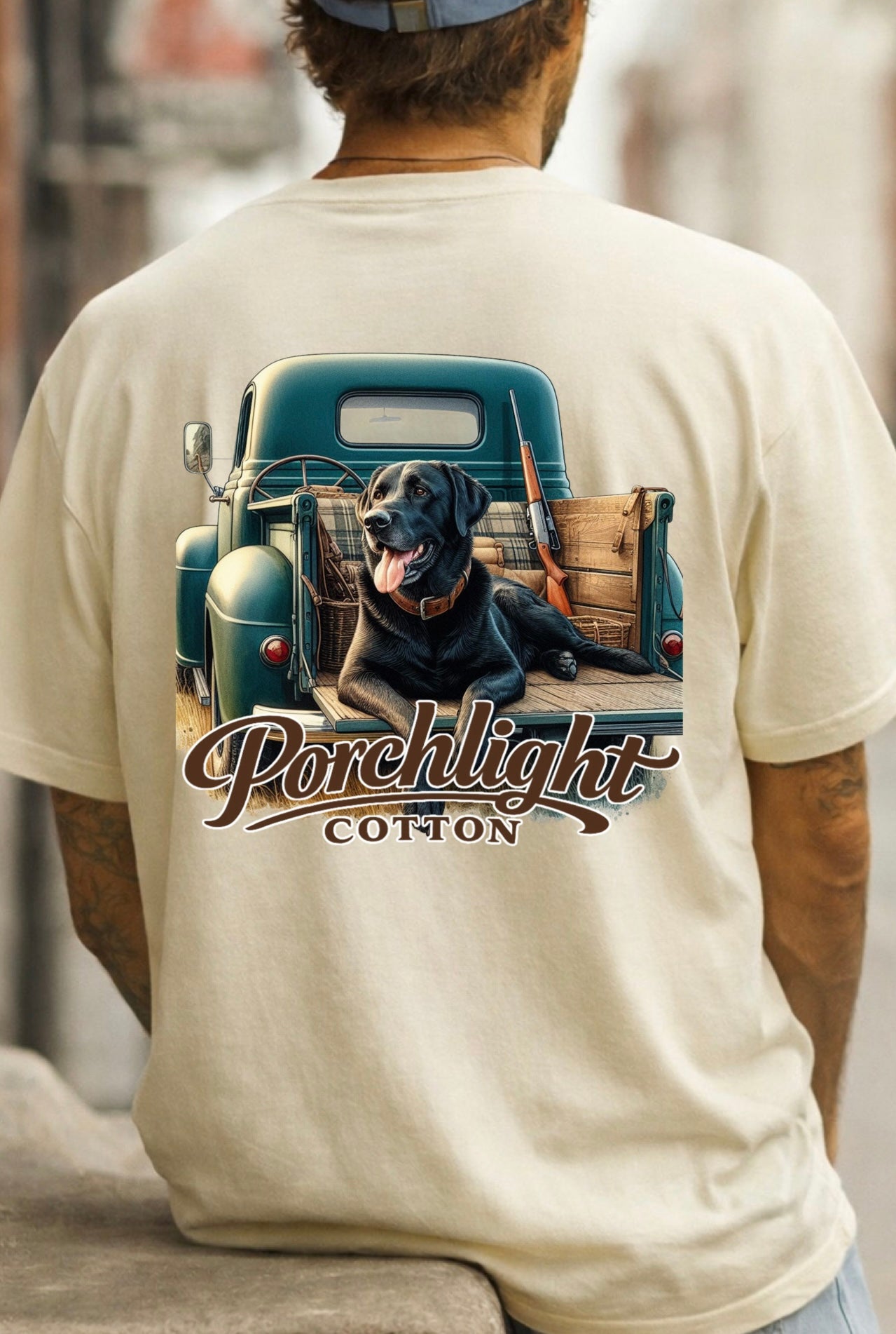 Porchlight Cotton Dog in Truck Tees