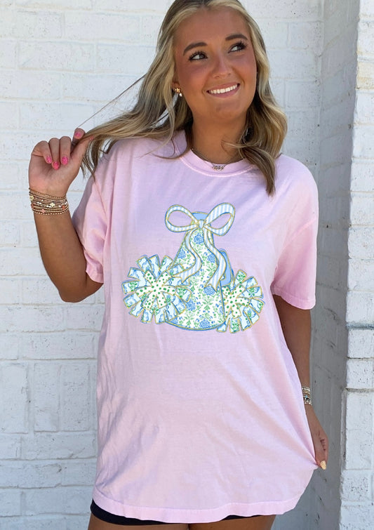 Floral Cheer Bow Tee
