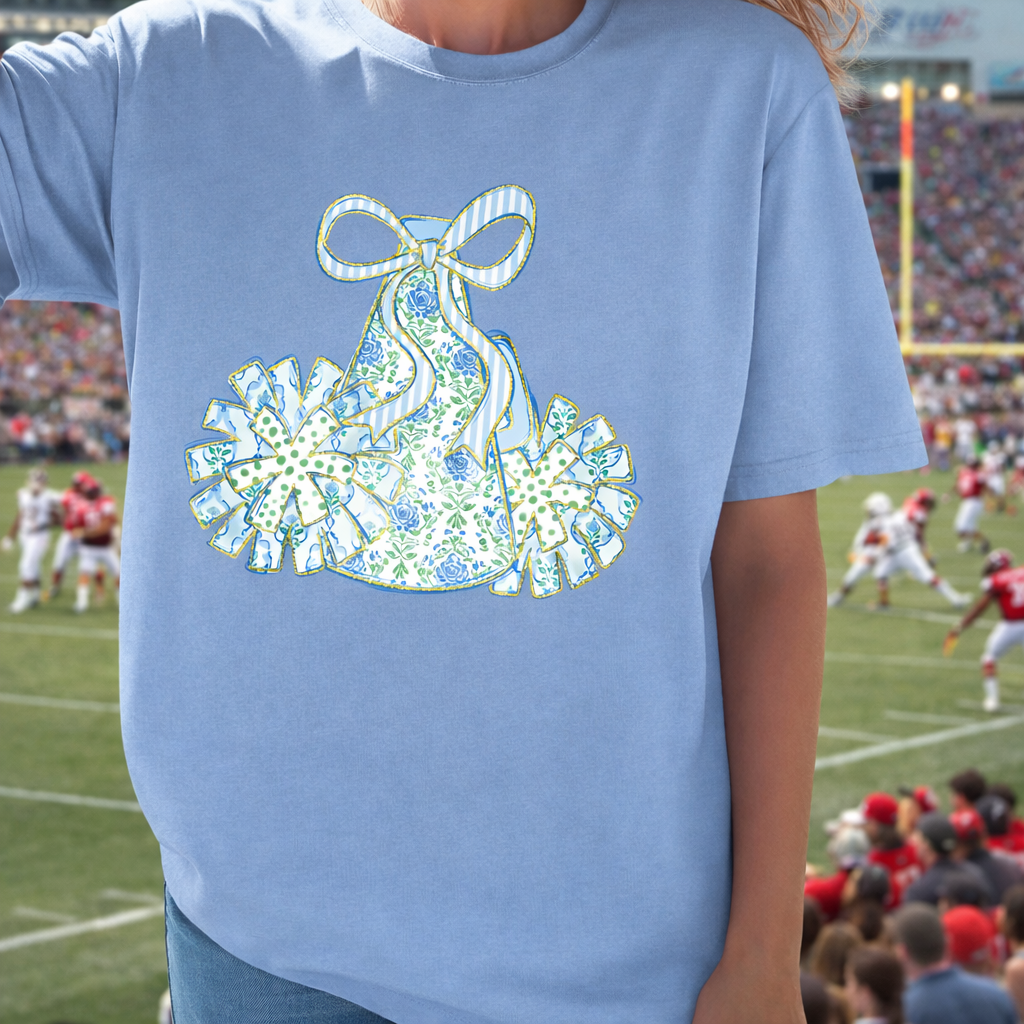 Floral Cheer Bow Tee