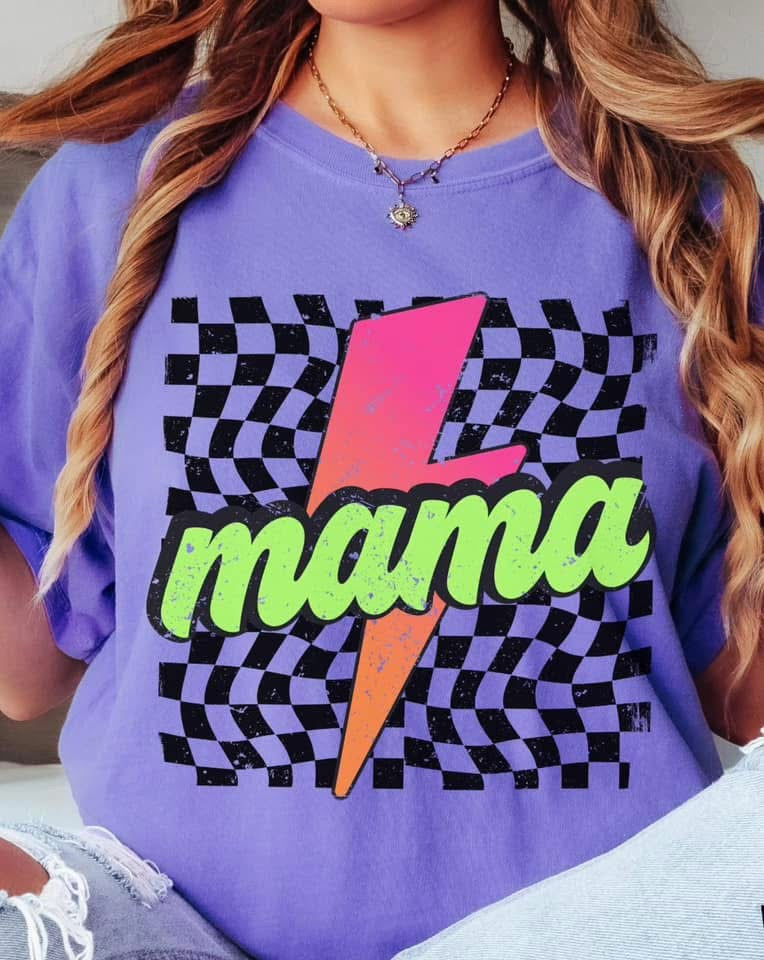 Neon Bolt Mama Tee