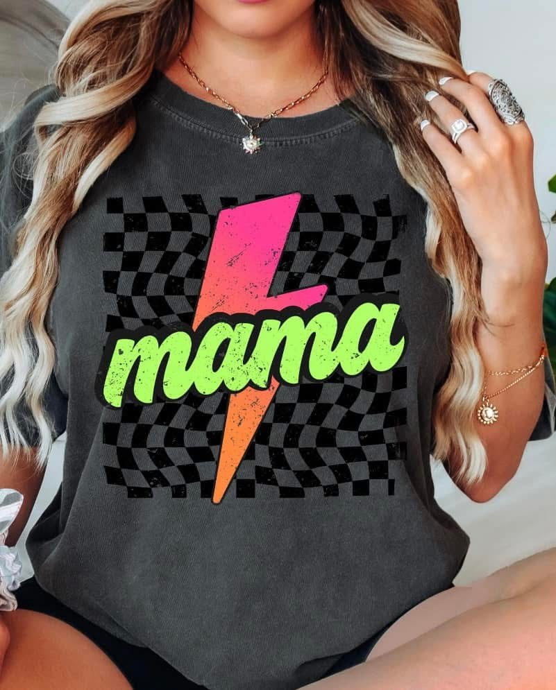 Neon Bolt Mama Tee