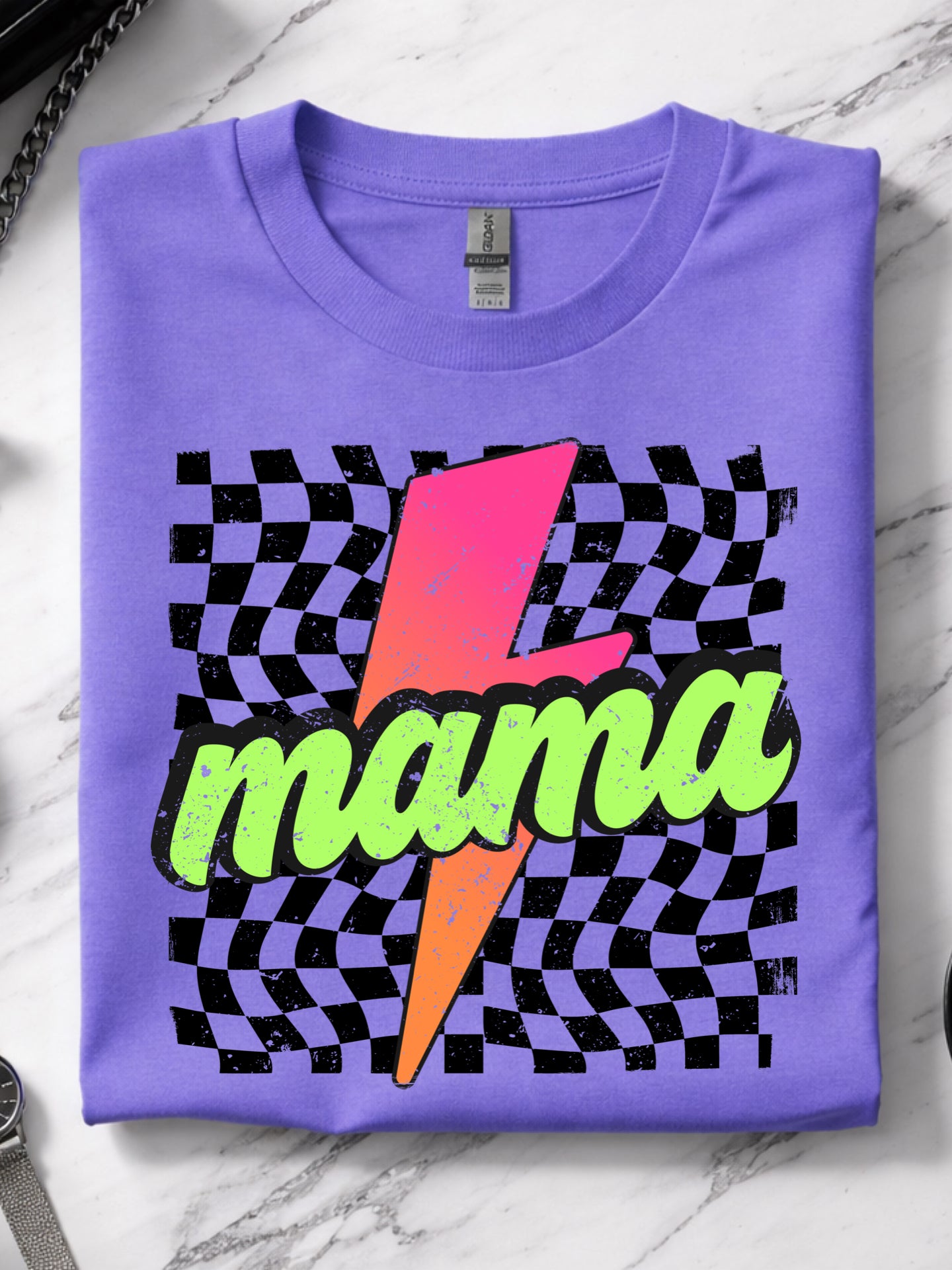 Neon Bolt Mama Tee