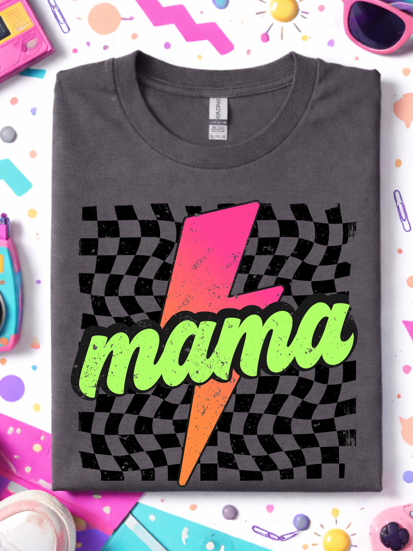 Neon Bolt Mama Tee