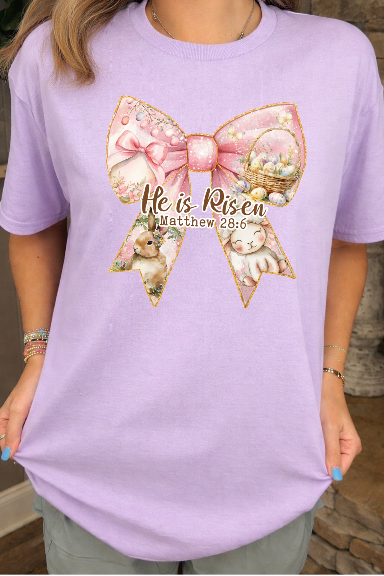 He is Risen Bow Tee