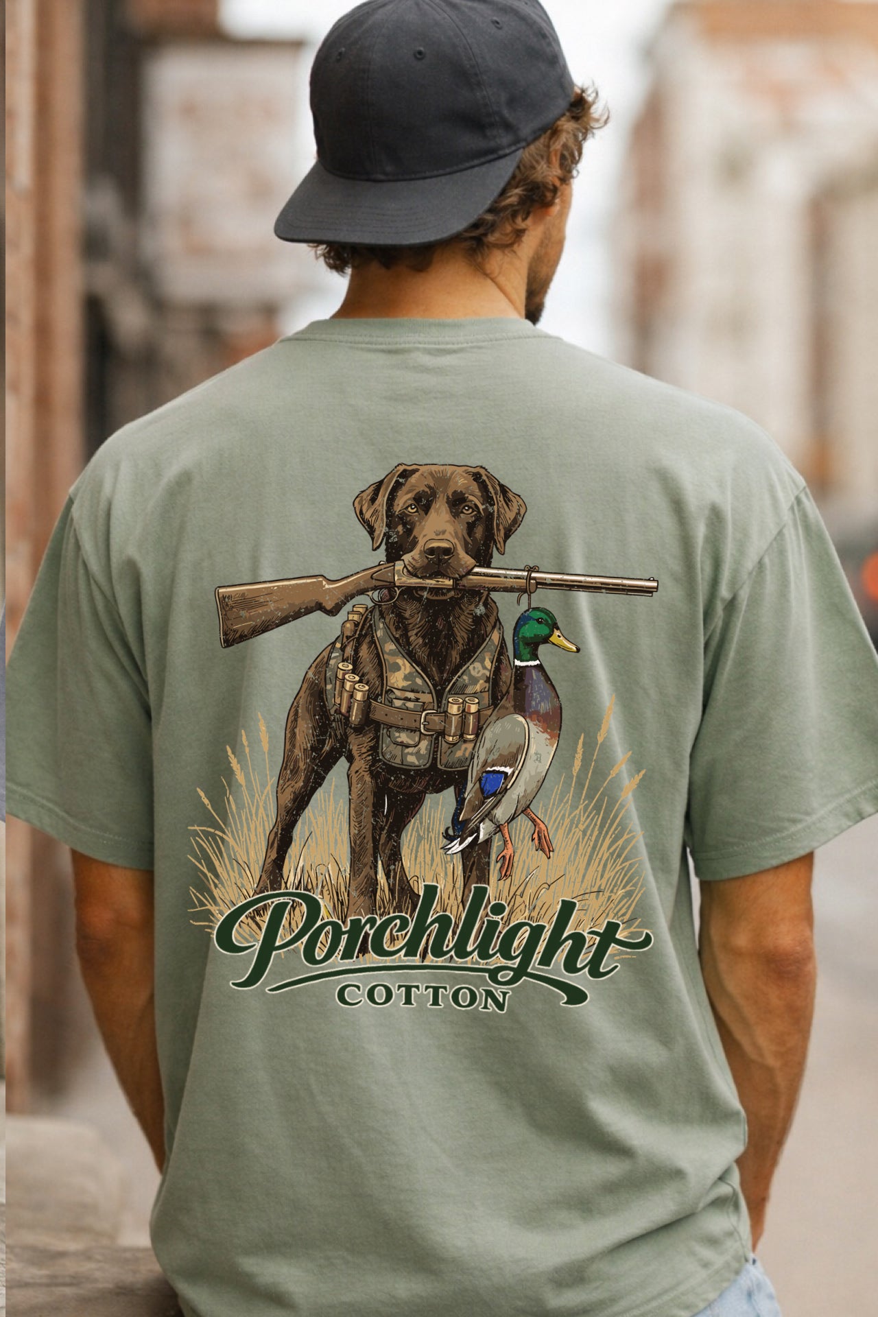 Porchlight Cotton Dog with Mallard Rifle Tee