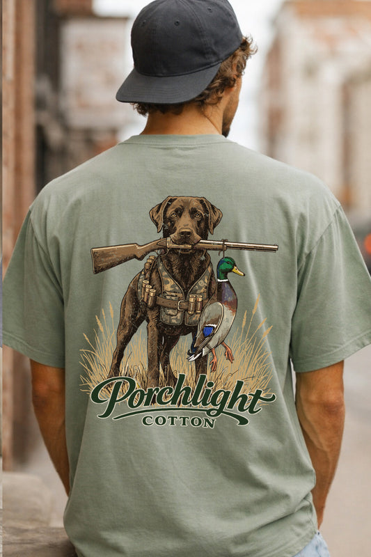 Porchlight Cotton Dog with Mallard Rifle Tee