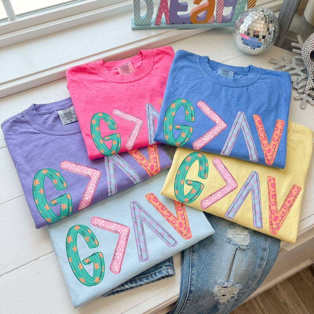God is Greater than the Highs & Lows (patterns) - CC Tee