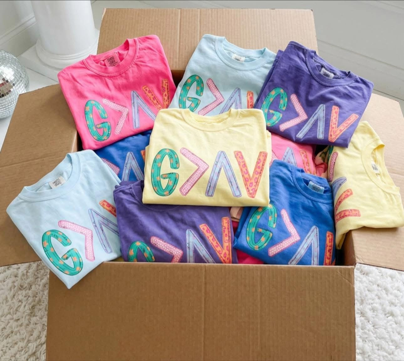 God is Greater than the Highs & Lows (patterns) - CC Tee
