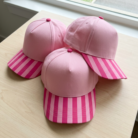 Pink Striped Hat blank - PREORDER