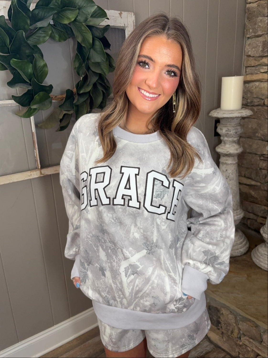 Grace Embroidered Camo Set
