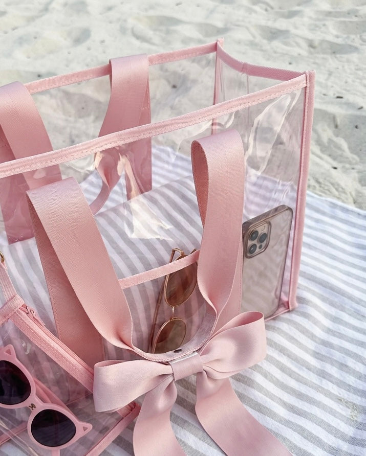 Pink Bow PVC Bags (preorder)