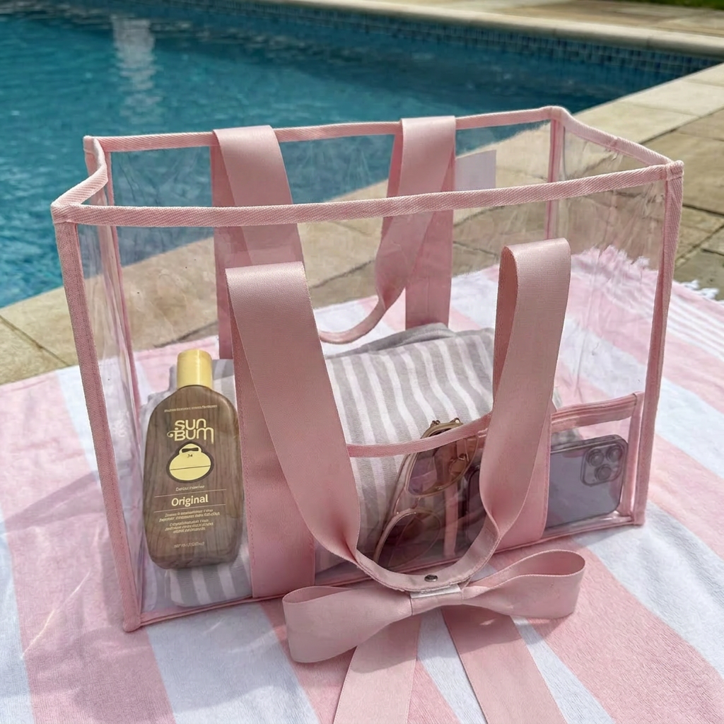 Pink Bow PVC Bags (preorder)