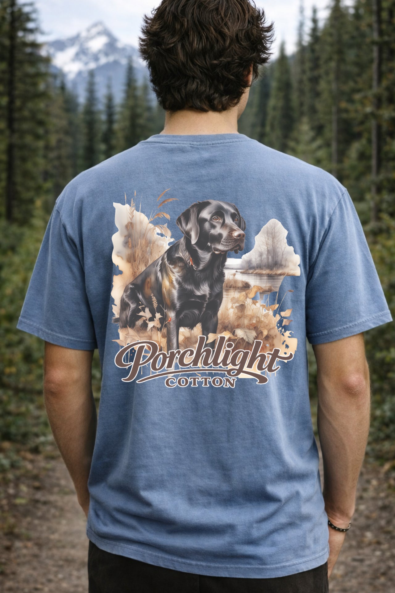 Porchlight Cotton Watercolor Dog CC Tees