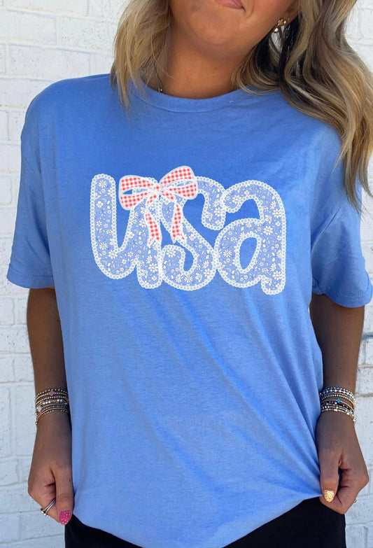 USA Lace Tee