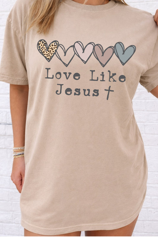 Love Like Jesus Hearts Tees & Sweatshirts