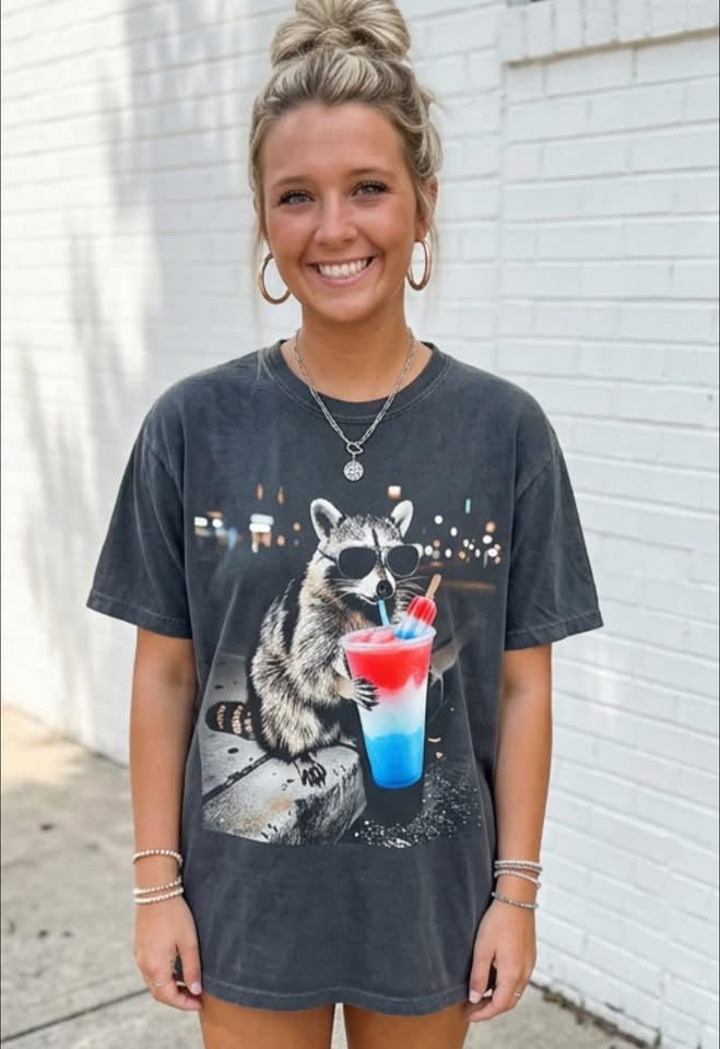 Bomb Pop Raccoon CC Tee