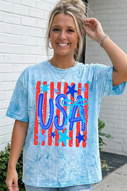 CC Acid Wash USA Stripe Tees