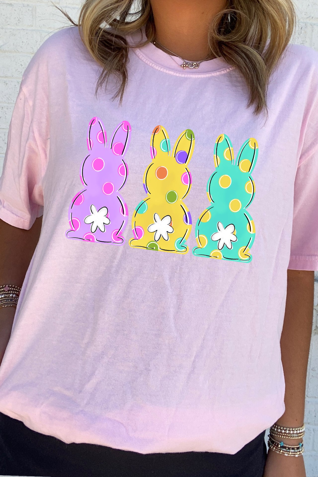 Polka Dot Bunny Trio Tees