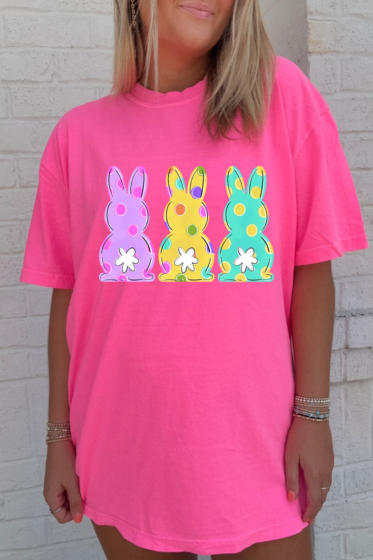Polka Dot Bunny Trio Tees