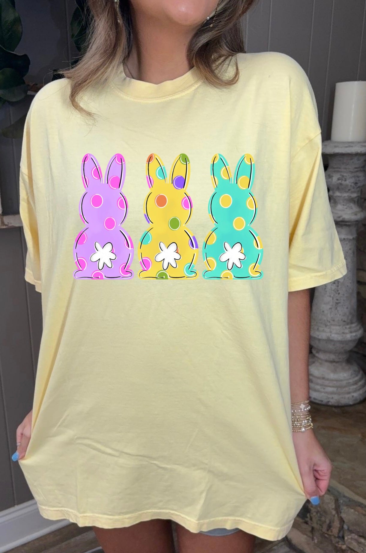 Polka Dot Bunny Trio Tees