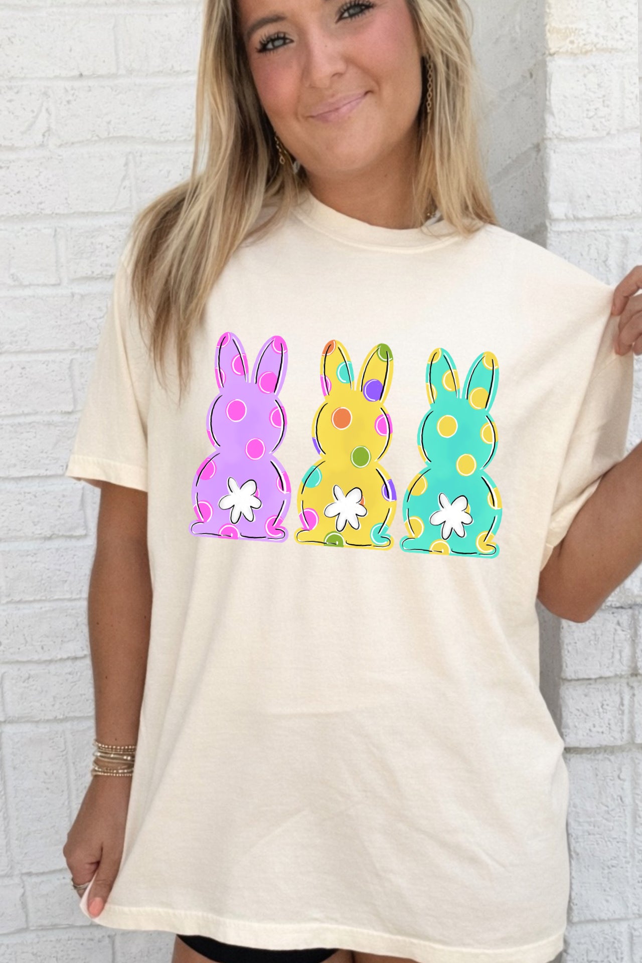 Polka Dot Bunny Trio Tees