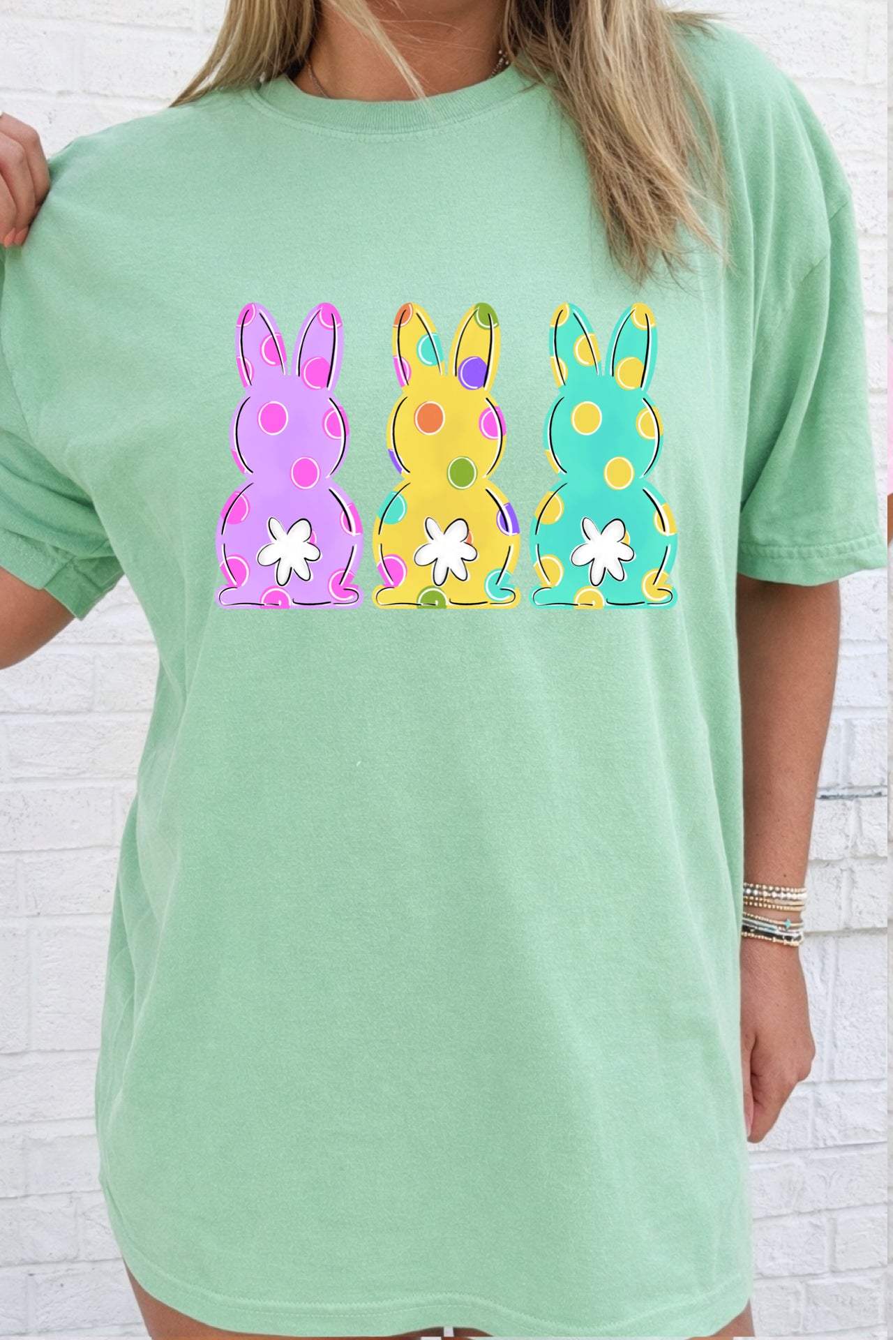 Polka Dot Bunny Trio Tees