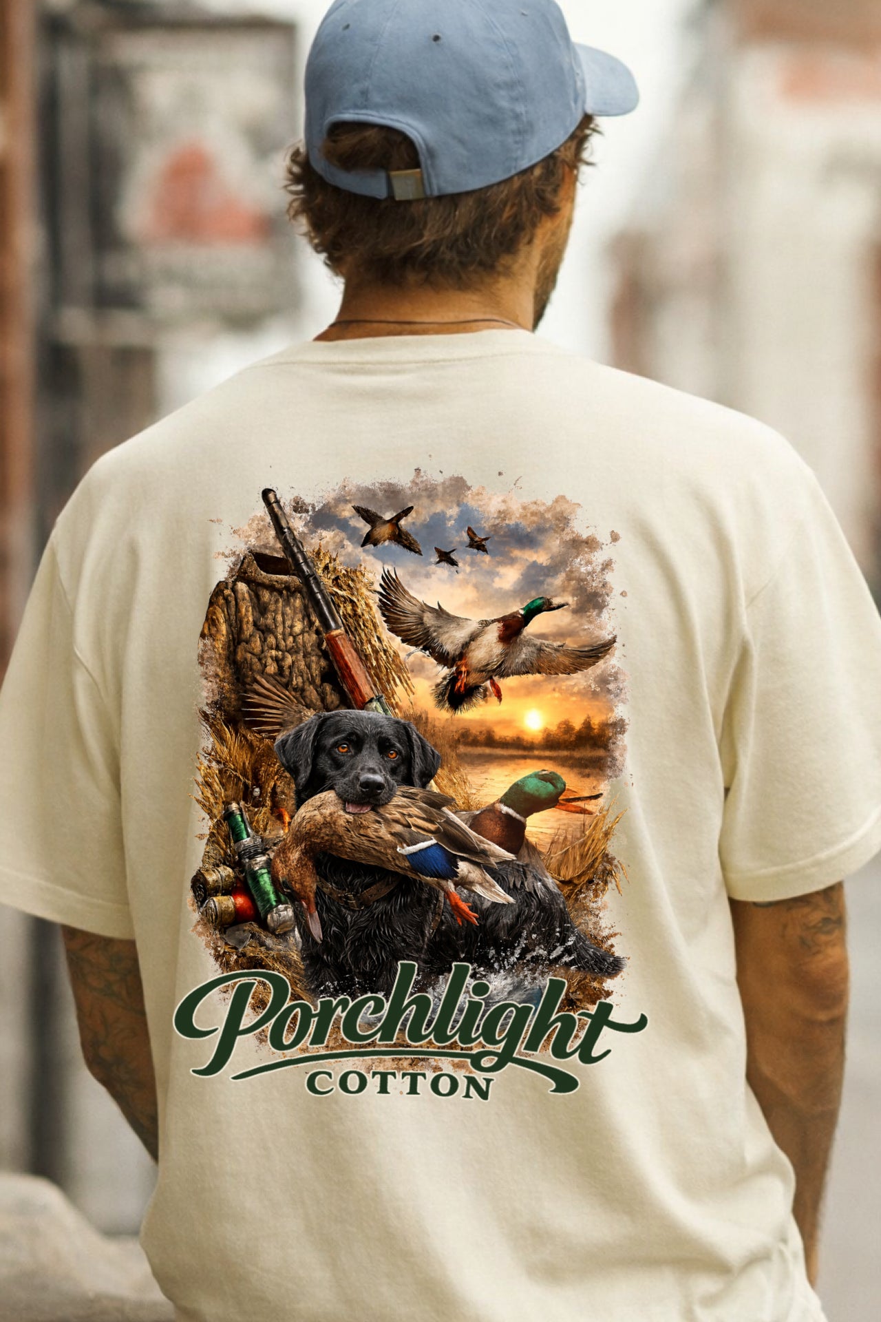 Porchlight Cotton Lab Duck Sunset Tee