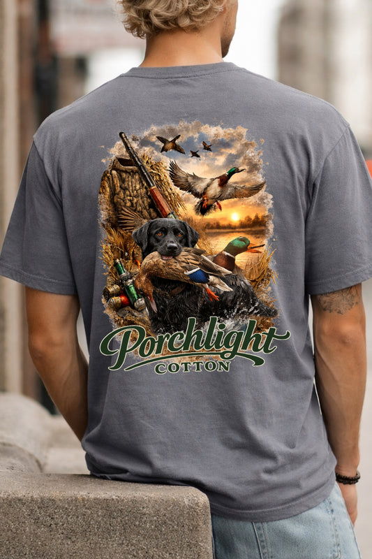 Porchlight Cotton Lab Duck Sunset Tee