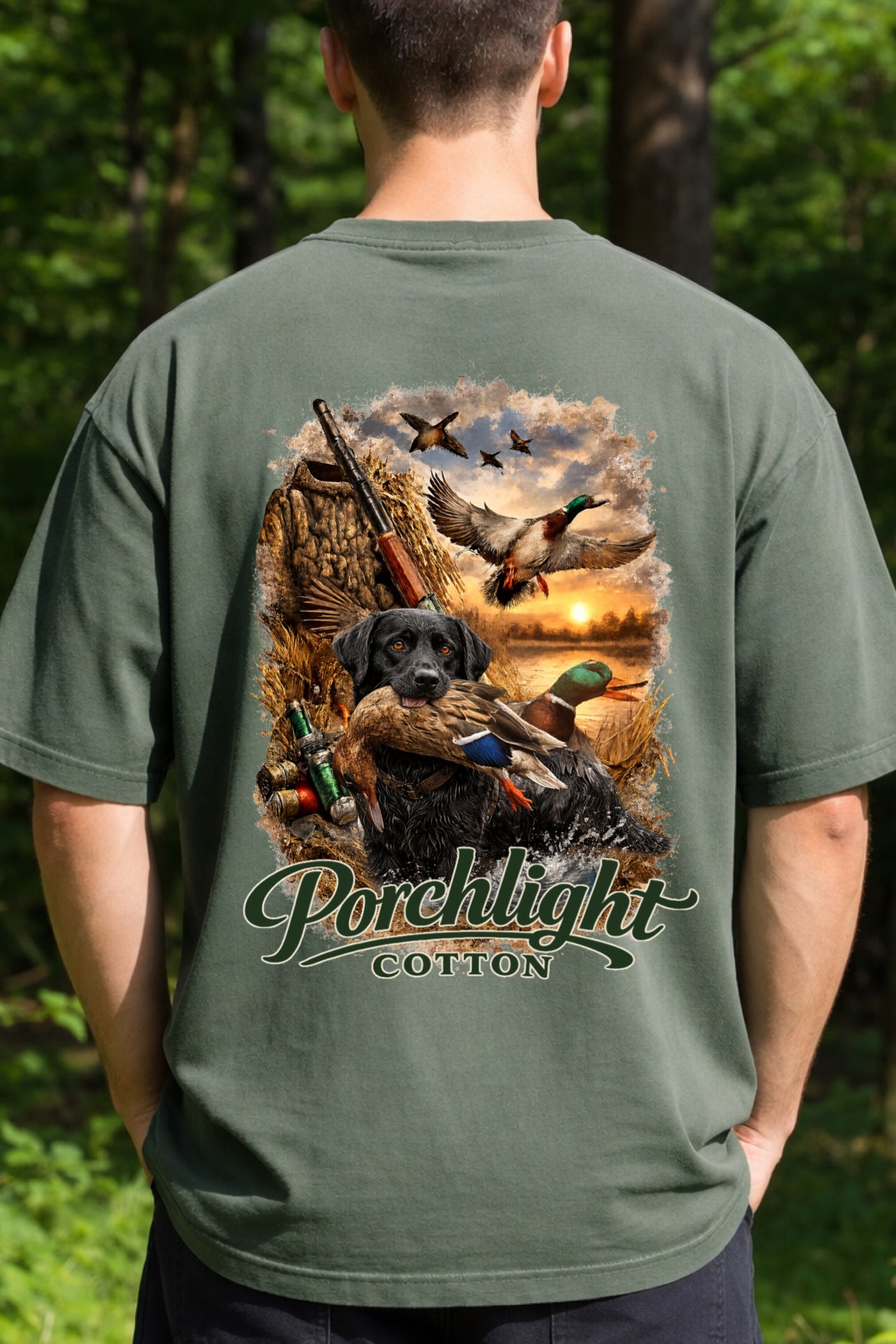Porchlight Cotton Lab Duck Sunset Tee