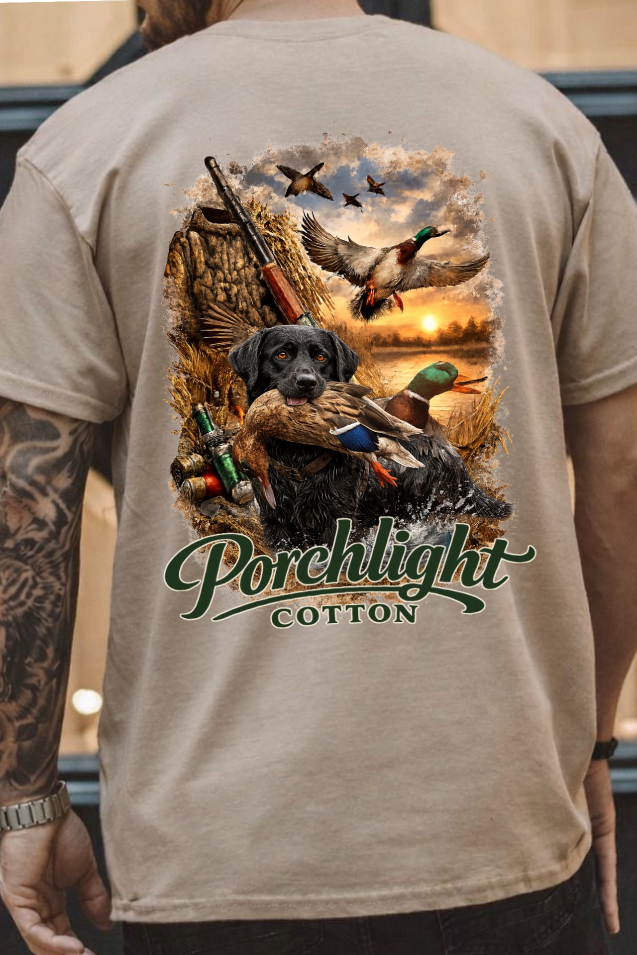 Porchlight Cotton Lab Duck Sunset Tee