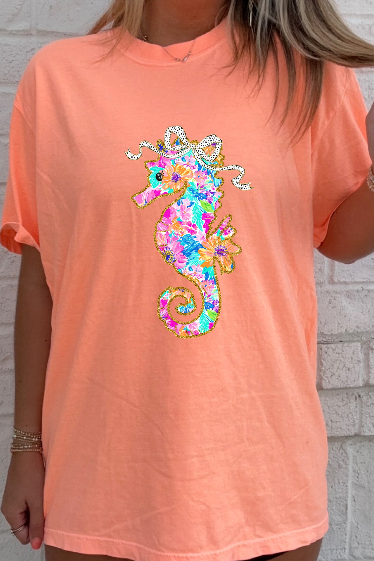 Floral Seahorse Tees and Tanks