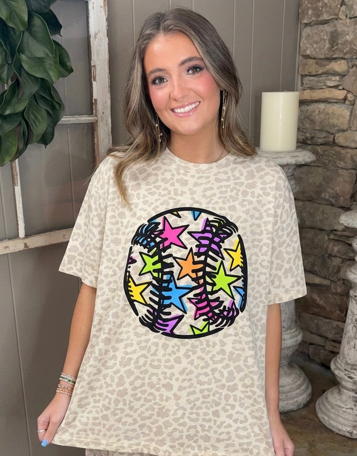Leopard Baseball / Softball Star Tees