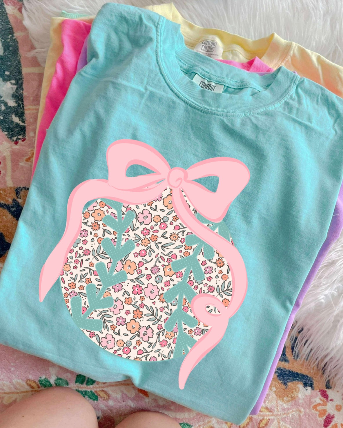 Pastel Floral Baseball / Softball Tees and Tanks