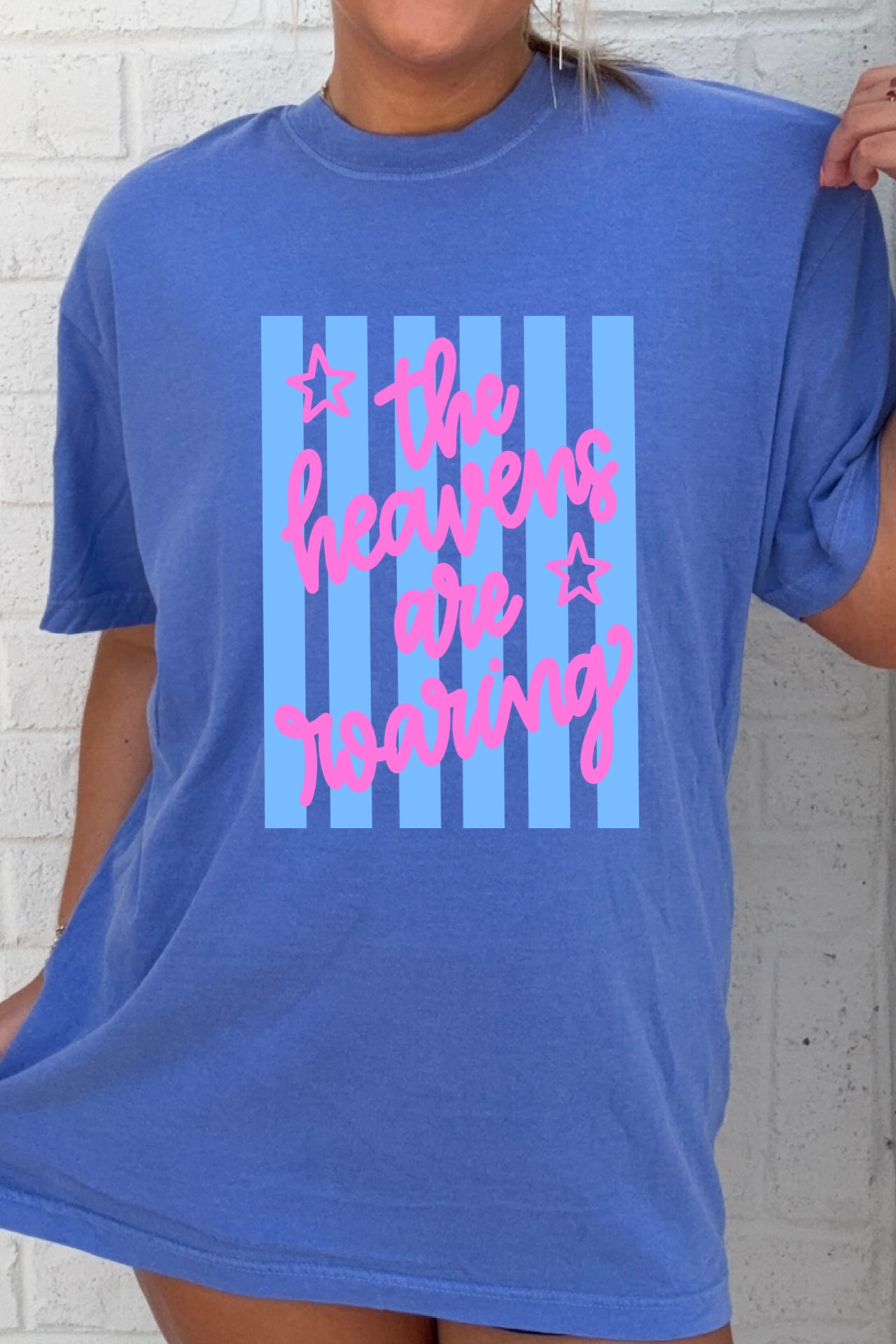 The Heavens are Roaring Striped Tee